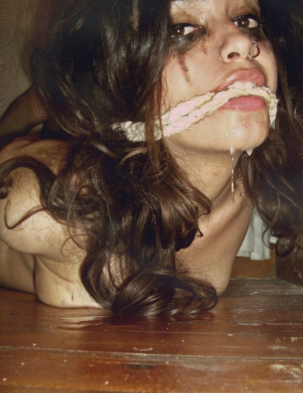 Superb ash brown in this awesome bdsm jizzed pic