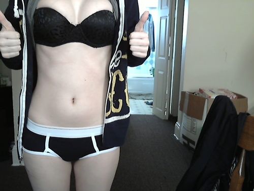 Stunning emo amateur in this awesome homemade g-string picture