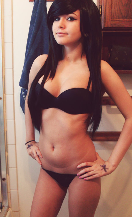 Hot emo lace in a amazing g-string photo