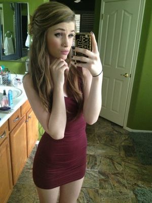 Awesome rookie selfshot photo with a beautiful brunette teen