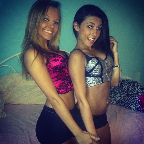 two gorgeous girls in sexy outfits! Fuck me!
