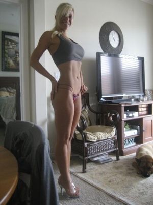 Amazing photo with a fabulous blonde athletic body