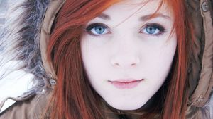 Beautiful Blue Eyes & Red Hair