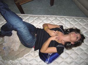 Incredible beginners squirt pic with a beautiful brunette