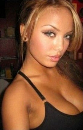 sexy eyes and nice cleavage