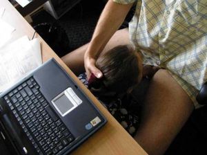 Awesome blowjob picture with fabulous brunette