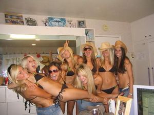 Incredible rookie party photo featuring sexy amateur