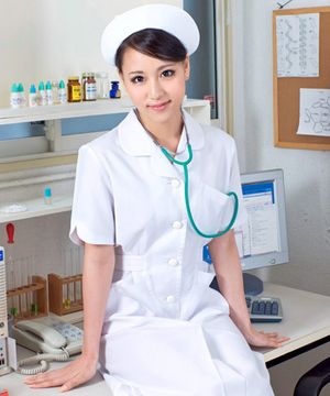 Sexy asian doctor Ren Azumi gets fucked hard