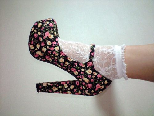 Nice shoes and floral socks