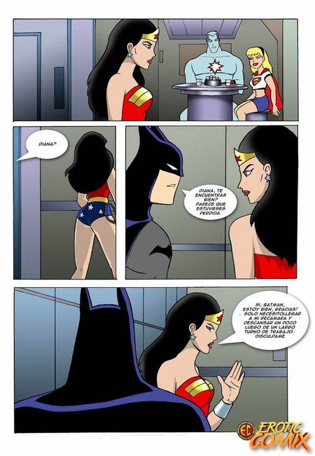 After hearing a bump, Wonder Woman wasn’t expecting the surprise she gets. She walks in on a friend and sees him getting his black monster cock swallowed by another coworker. Mesmerized, she couldn’t move. She watched as this fallen angel swal