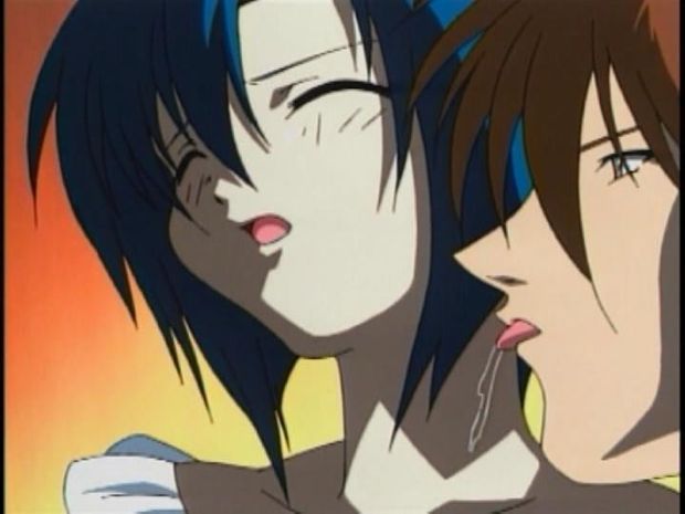 Cute hentai girls licking each other, being lesbian for the first time