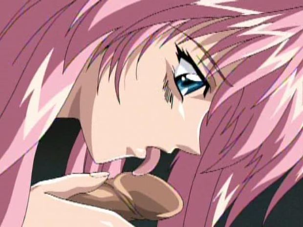 Beautiful hentai girl licking and enjoying dick