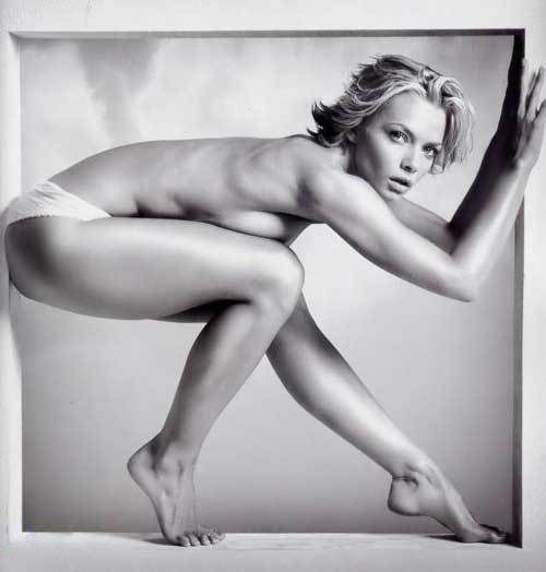 Incredible wife vintage photo with lovely blonde boobs
