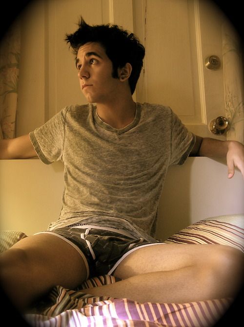 Fabulous gay teen in a hot panties photo