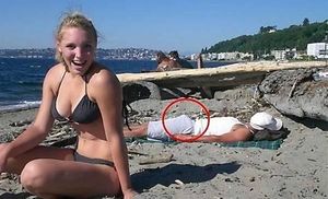 Hot homemade funny photo with amazing blonde coed