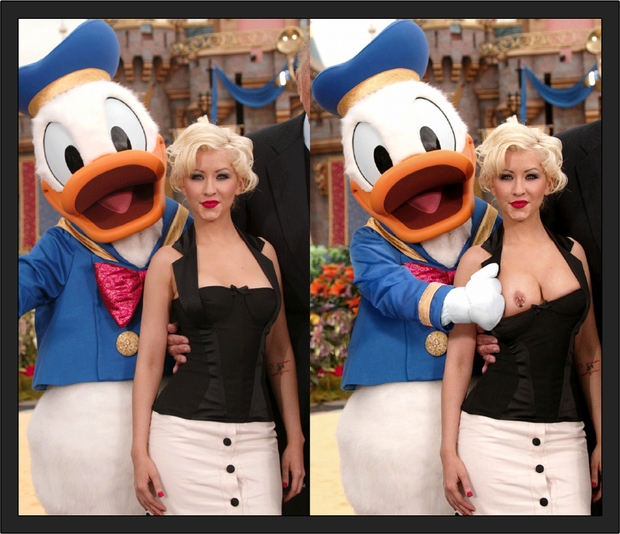 Christina Aguilera proof of fake