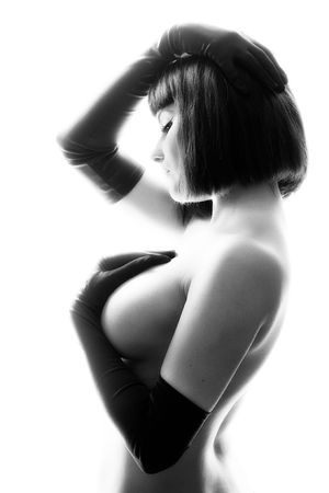 Incredible photo featuring superb brunette big tits