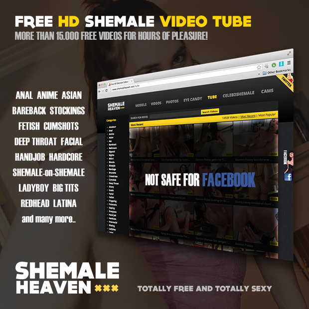Check out the new Shemale Tube on ShemaleHeaven.xxx! With more than 15.000 HD videos!