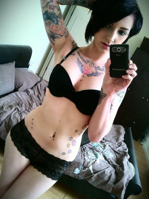Amazing emo big tits in this incredible beginners selfshot picture