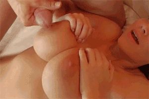Awesome cum in the face animated pic with a stunning big tits