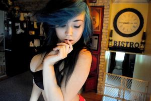 Fabulous emo teen in amazing homemade pic
