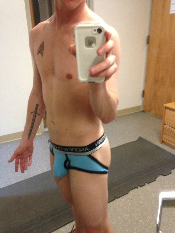 I love having the room to myself so I can workout in just a jockstrap