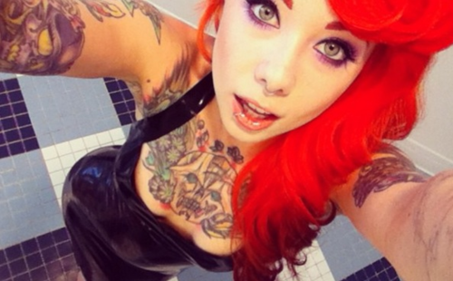 Amazing emo hooters in a amazing rookie uniform photo