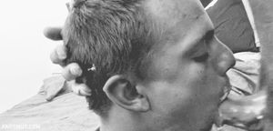 Incredible blowjob jizzed gif picture with a stunning bi