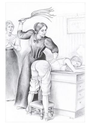 Paula Meadows art of French girl disciplined with whip