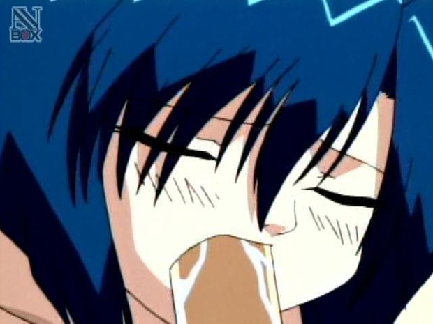 Nice, hot scene of cute hentai teen sucking a big thick dick