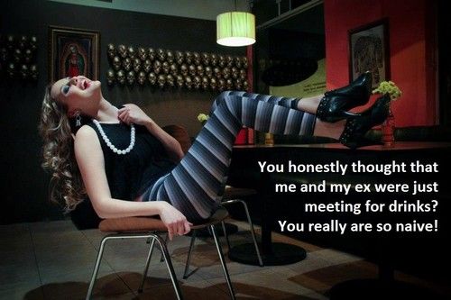 Hot wife laughing at cuckold