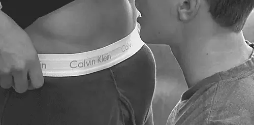 Stunning gay in a awesome blowjob panties gif