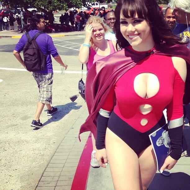 Claire Sinclair hot as hell in a superhero suit