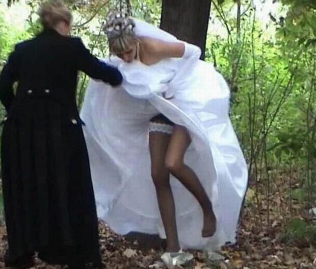 upskirt bride