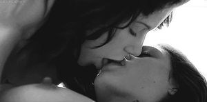 Awesome animated pic featuring sexy lesbian brunette