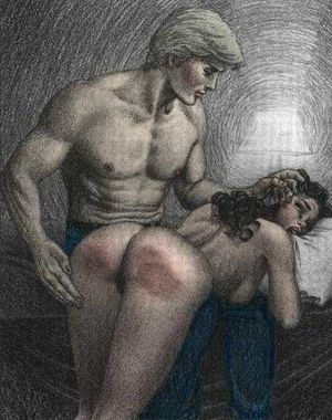 husband and wife nude otk spanking