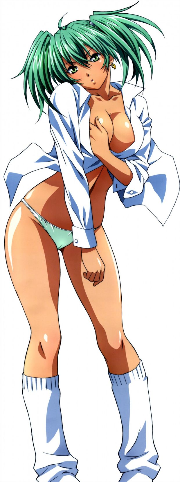 Amazing hentai thong pic with a hot jugs coed