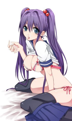 Beautiful teen bra in awesome hentai g-string pic