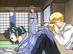 Pretty hentai girl gets her asshole and pussy licked