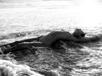 Sungasmic Water Nymph Enjoyin The Tide Rushing Against Her Love Button......