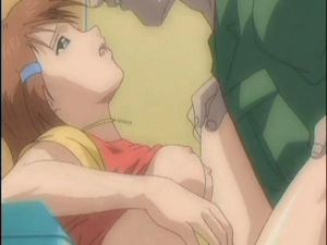 Cute hentai teen with great round tits getting fucked hard