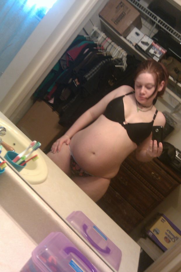 Bra and Panties Preggo Teen