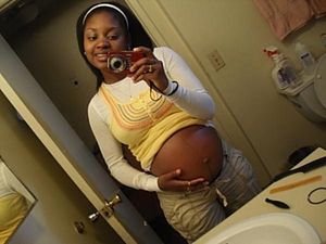 Gorgeous Pregnant Ebony Girl