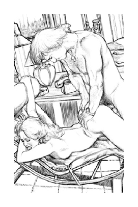 Pencil Drawing of hard sex