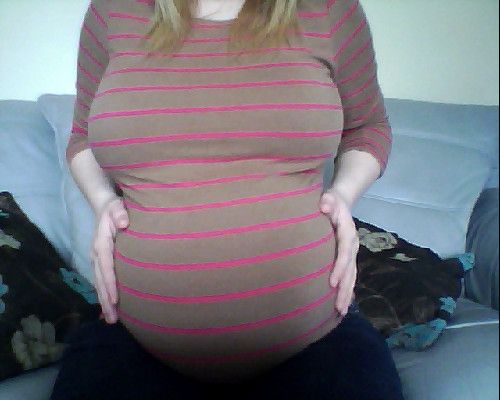 Big Tittied Blonde Preggo