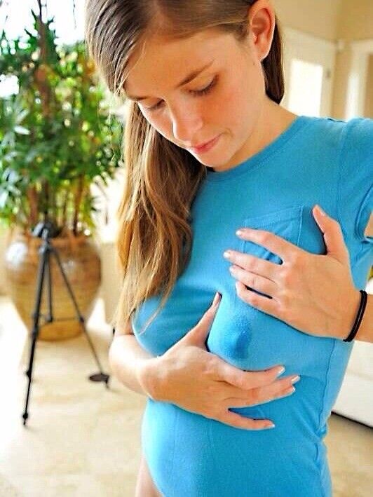 Girl Milks in Shirt