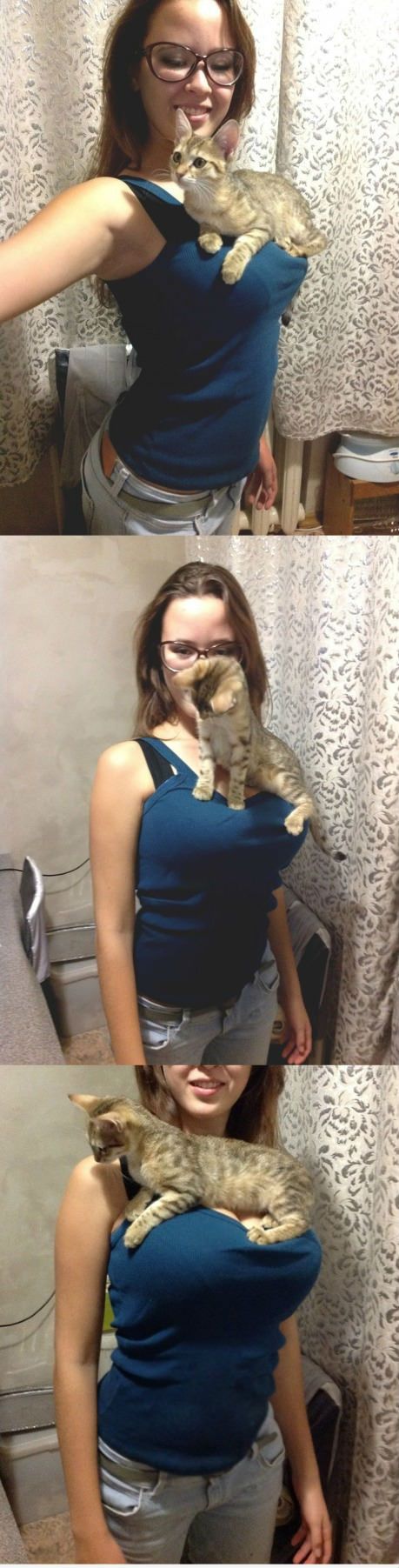Girl with her kitty