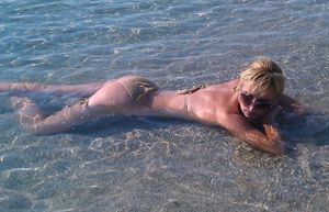 Amazing amateur wife photo featuring superb blonde booty