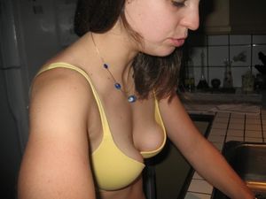 Watching her when she washes the dishes