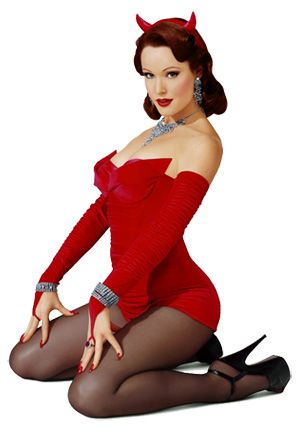 A hot as hell devil babe